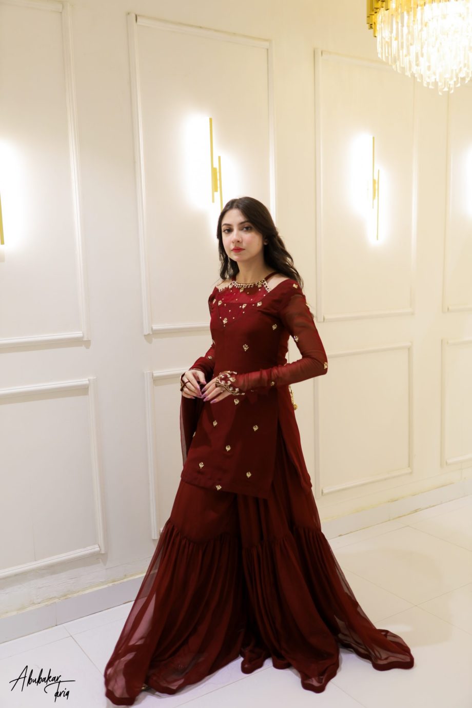 BS-MAROON GHARARA FIT