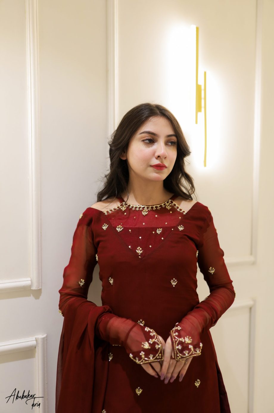 BS-MAROON GHARARA FIT